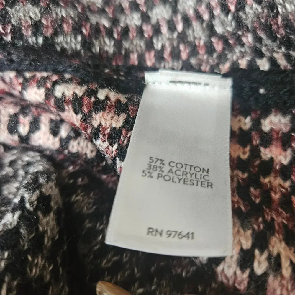 Pure Jill Oversized Tweed Knit Cowl Neck Tunic Sweater Plus Size 2X